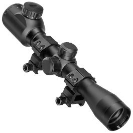 Nuprol Optics 4x32IR Mil-Dot Zielfernrohr beleuchtet inkl. 20-22mm / 11mm Ringe schwarz