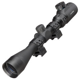 Nuprol Optics 3-9x40IR Mil-Dot Zielfernrohr beleuchtet inkl. 20-22mm / 11mm Ringe schwarz