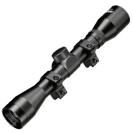 Leader 4x32 Duplex Zielfernrohr inkl. 11mm Ringe schwarz