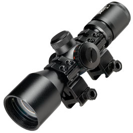 Delta Armory 3-9x40 Mil-Dot kompakt Zielfernrohr beleuchtet inkl. 20 - 22 mm Ringe schwarz