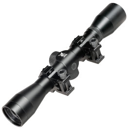 Kleinbild 9 Delta Armory 4x32 Mil-Dot Zielfernrohr inkl. 20 - 22 mm Ringe schwarz