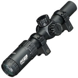 Kleinbild 3 ASG / Strike Systems 1-6x24 LMTS-01 LPVO kompakt Zielfernrohr beleuchtet inkl. 20 - 22 mm Ringe schwarz