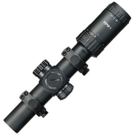 Kleinbild 6 ASG / Strike Systems 1-6x24 LMTS-01 LPVO kompakt Zielfernrohr beleuchtet inkl. 20 - 22 mm Ringe schwarz