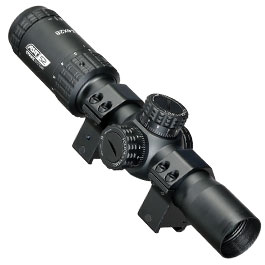 Kleinbild 1 ASG / Strike Systems 1.2-6x28 LMTS-02 LPVO kompakt Zielfernrohr beleuchtet inkl. 20 - 22 mm Ringe schwarz