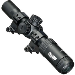 Kleinbild 2 ASG / Strike Systems 1.2-6x28 LMTS-02 LPVO kompakt Zielfernrohr beleuchtet inkl. 20 - 22 mm Ringe schwarz