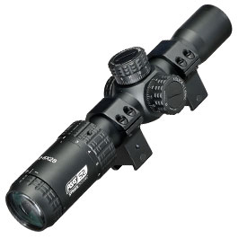 Kleinbild 3 ASG / Strike Systems 1.2-6x28 LMTS-02 LPVO kompakt Zielfernrohr beleuchtet inkl. 20 - 22 mm Ringe schwarz