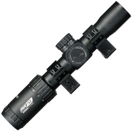 Kleinbild 5 ASG / Strike Systems 1.2-6x28 LMTS-02 LPVO kompakt Zielfernrohr beleuchtet inkl. 20 - 22 mm Ringe schwarz