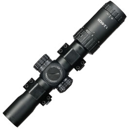 Kleinbild 6 ASG / Strike Systems 1.2-6x28 LMTS-02 LPVO kompakt Zielfernrohr beleuchtet inkl. 20 - 22 mm Ringe schwarz