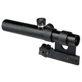 Kleinbild 1 Double Bell PU-Scope Zielfernrohr Vollmetall 3,5x21 f. DB Mosin Nagant M1891/30 Gewehr schwarz