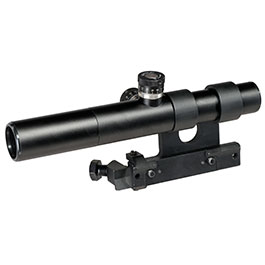 Kleinbild 2 Double Bell PU-Scope Zielfernrohr Vollmetall 3,5x21 f. DB Mosin Nagant M1891/30 Gewehr schwarz