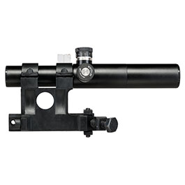 Kleinbild 4 Double Bell PU-Scope Zielfernrohr Vollmetall 3,5x21 f. DB Mosin Nagant M1891/30 Gewehr schwarz