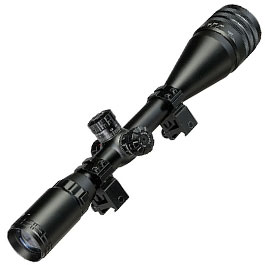 Kleinbild 6 JS-Tactical 6-24x50 Rifle Scope Zielfernrohr beleuchtet inkl. 20 - 22 mm Montageringe schwarz
