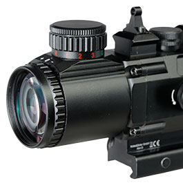 Kleinbild 8 JS-Tactical 5x50mm Tac-Scope Zielfernrohr beleuchtet inkl. 20 - 22 mm Halterung schwarz