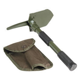 Mini-Klappspaten mit Tasche oliv