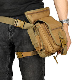 Kleinbild 2 MFH Multifunktionstasche Bein und Grtelholster taktische Universal Tasche mit vielen Fchern coyote