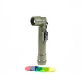 Winkellampe LED klein oliv