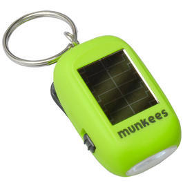 Munkees Lampe Schlüsselanhänger Solar/Dynamo grün