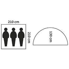 Kleinbild 2 MFH Zelt Monodom f�r 3 Personen oliv