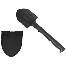 MFH Feldspaten Nylonstiel mit Tasche schwarz