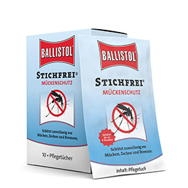 Ballistol Pflegetcher 10 Stk. Stichfrei zur Abwehr von Insekten
