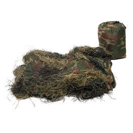 Mil-Tec Ghillie Tarncover Anti Fire 140x100 cm woodland