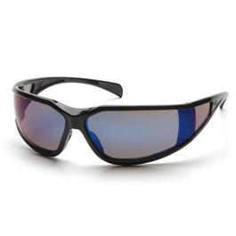 Pyramex Brille Exeter verspiegelt schwarz/blau