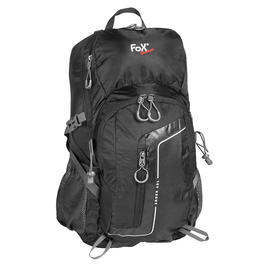 FoxOutdoor Rucksack „Laser“ – 20 Liter, Schwarz/rot, Mit Molle-System & Viel Stauraum