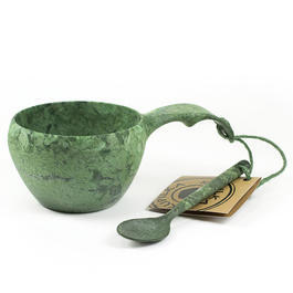 Kupilka Geschenkset 3-teilig Teller Tasse Löffel grün Bild 2