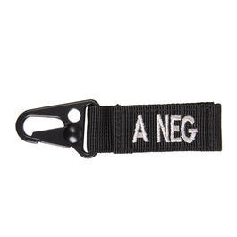 Mil-Tec Schlsselanhnger Tactical Keyholder Blutgruppe A negativ schwarz 5 Stck