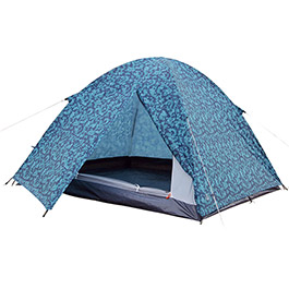 Highlander Zelt Glenderry 4 fr 4 Personen blau gemustert