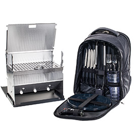 Fennek Outdoor Grill Komplettset inkl. Rucksack, Geschirr und Besteck!