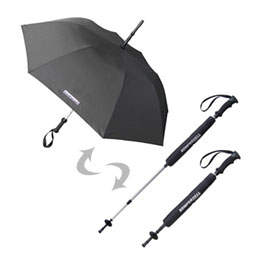 Euroschrim Komperdell Trekkingstock / Regenschirm schwarz