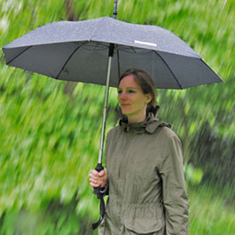 Euroschrim Komperdell Trekkingstock / Regenschirm schwarz Bild 8
