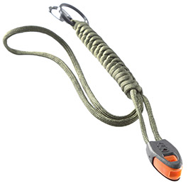 Barbaric Schlsselanhnger Lanyard aus Paracord mit Pfeife oliv