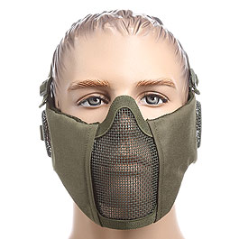 ASG Strike Systems Mesh Mask Gittermaske Full Lower Face mit Ohrabdeckung oliv Bild 1 xxx: