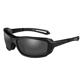 Wiley X Brille Titan glnzend schwarz / Glas rauchgrau polarisiert