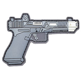 RWA 3D Rubber Patch mit Klettflche Agency Arms Comp'd 17 Pistole grau