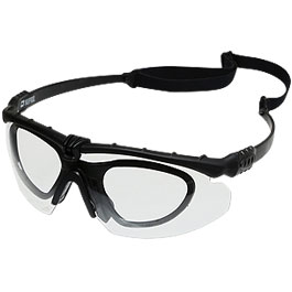 Nuprol Battle Pro mit Insert Protective Airsoft Schutzbrille schwarz / klar