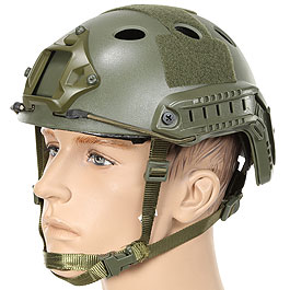 Nuprol Airsoft Helm FAST Railed mit NVG Mount oliv
