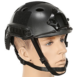 Nuprol FAST Railed Airsoft Helm mit NVG Mount schwarz Bild 1 xxx: