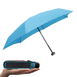 EuroSchirm Regenschirm Dainty mit Mini-Packmaß eisblau
