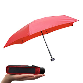 EuroSchirm Regenschirm Dainty mit Mini-Packma rot