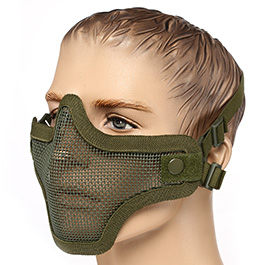 ASG Strike Systems Full Mesh Mask Airsoft Gittermaske Lower Face oliv