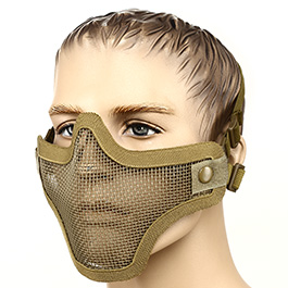 ASG Strike Systems Full Mesh Mask Airsoft Gittermaske Lower Face tan