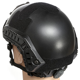 ASG Strike Systems FAST Standard Railed Airsoft Helm mit NVG Mount schwarz Bild 2