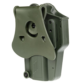 Amomax Per-Fit Universal Tactical Holster Polymer Paddle - passend für über 80 Pistolen Rechts oliv Bild 3