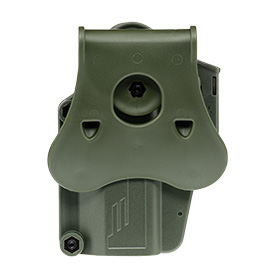 Amomax Per-Fit Universal Tactical Holster Polymer Paddle - passend für über 80 Pistolen Rechts oliv Bild 4