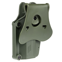 Amomax Per-Fit Universal Tactical Holster Polymer Paddle - passend für über 80 Pistolen Rechts oliv Bild 5