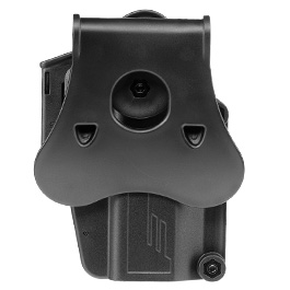 Amomax Per-Fit Universal Tactical Holster Polymer Paddle - passend für über 80 Pistolen Links schwarz Bild 4