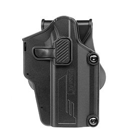 Amomax Per-Fit Universal Tactical Holster Polymer Paddle - passend für über 80 Pistolen Rechts schwarz